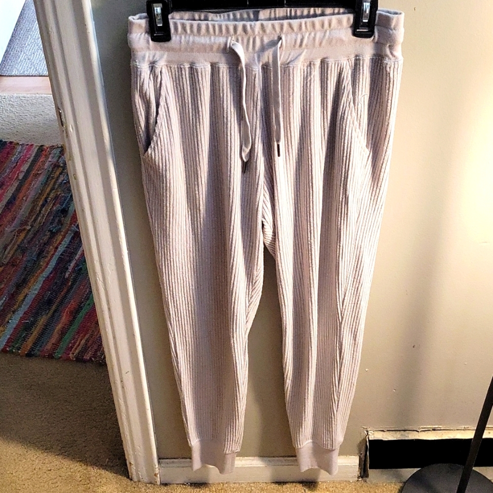 Zyia Grey Ribbed Joggers